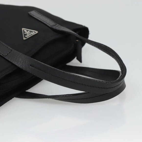 PRADA Hand Bag Nylon Black Silver Auth 118620 - Picture 14 of 16